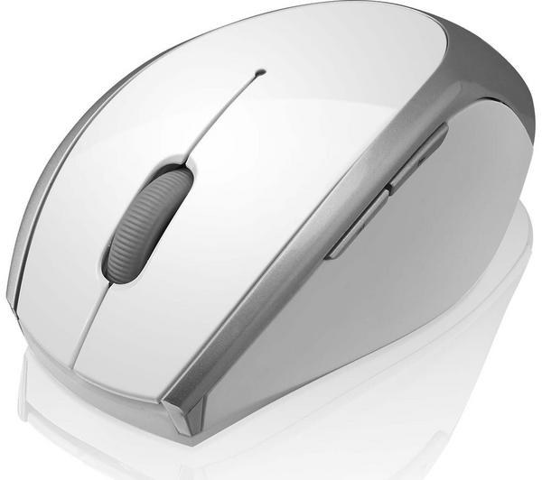 ADVENT AMWLWH19 Wireless Optical Mouse - White & Silver image number 1