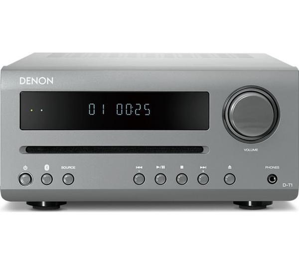 DENON DT-1 Bluetooth Traditional Hi-Fi System - Grey image number 2