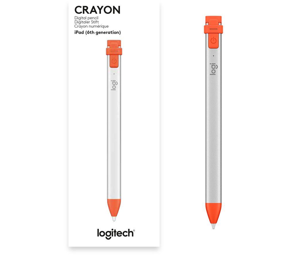 LOGITECH Crayon Digital Pencil for iPad - Silver & Orange image number 8 of 10