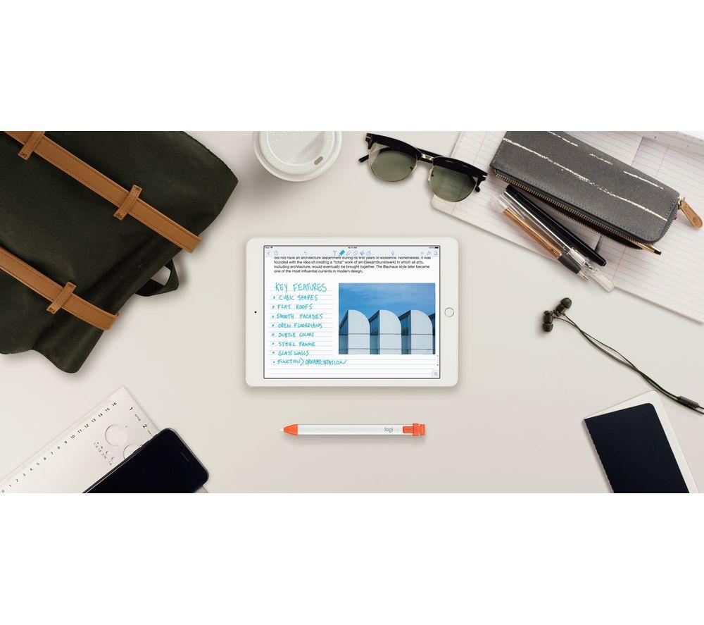 LOGITECH Crayon Digital Pencil for iPad - Silver & Orange image number 10 of 10