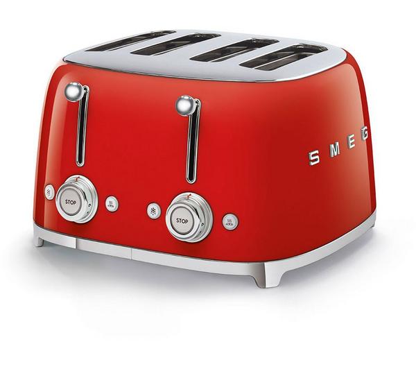 SMEG 50's Retro Style TSF03RDUK 4-Slice Toaster - Red image number 0