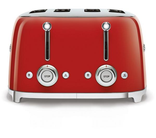 SMEG 50's Retro Style TSF03RDUK 4-Slice Toaster - Red image number 1