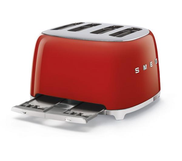 SMEG 50's Retro Style TSF03RDUK 4-Slice Toaster - Red image number 4