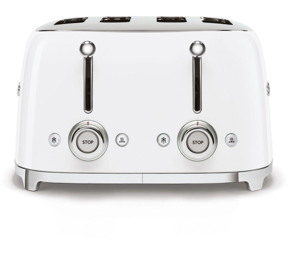 SMEG 50's Retro Style TSF03WHUK 4-Slice Toaster - White image number 2 of 6