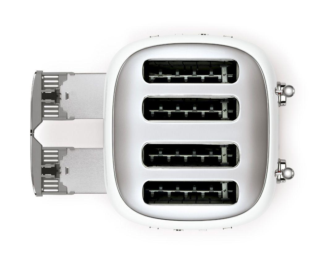 SMEG 50's Retro Style TSF03WHUK 4-Slice Toaster - White image number 3 of 6