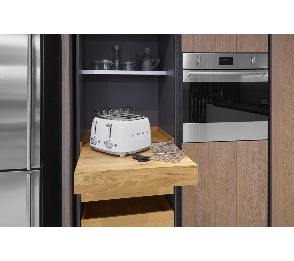SMEG 50's Retro Style TSF03WHUK 4-Slice Toaster - White image number 4 of 6