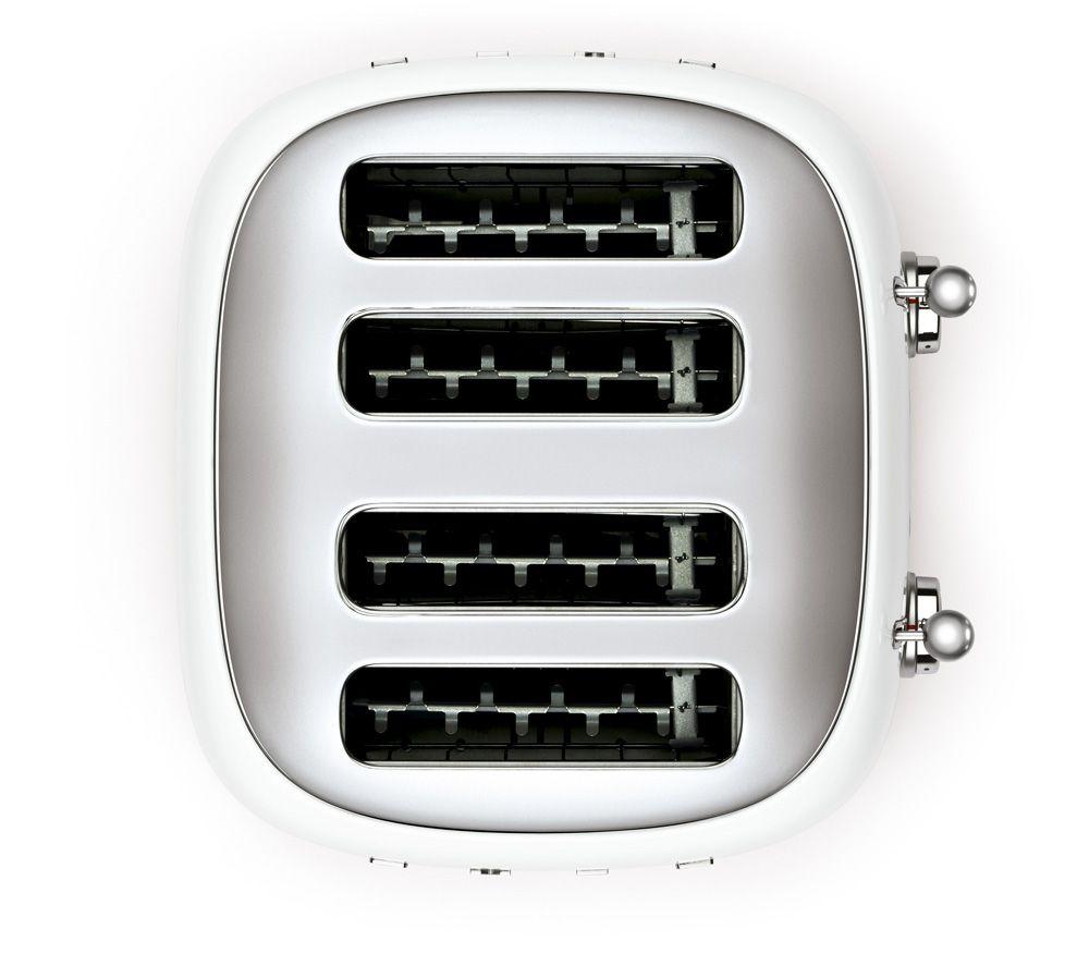 SMEG 50's Retro Style TSF03WHUK 4-Slice Toaster - White image number 5 of 6