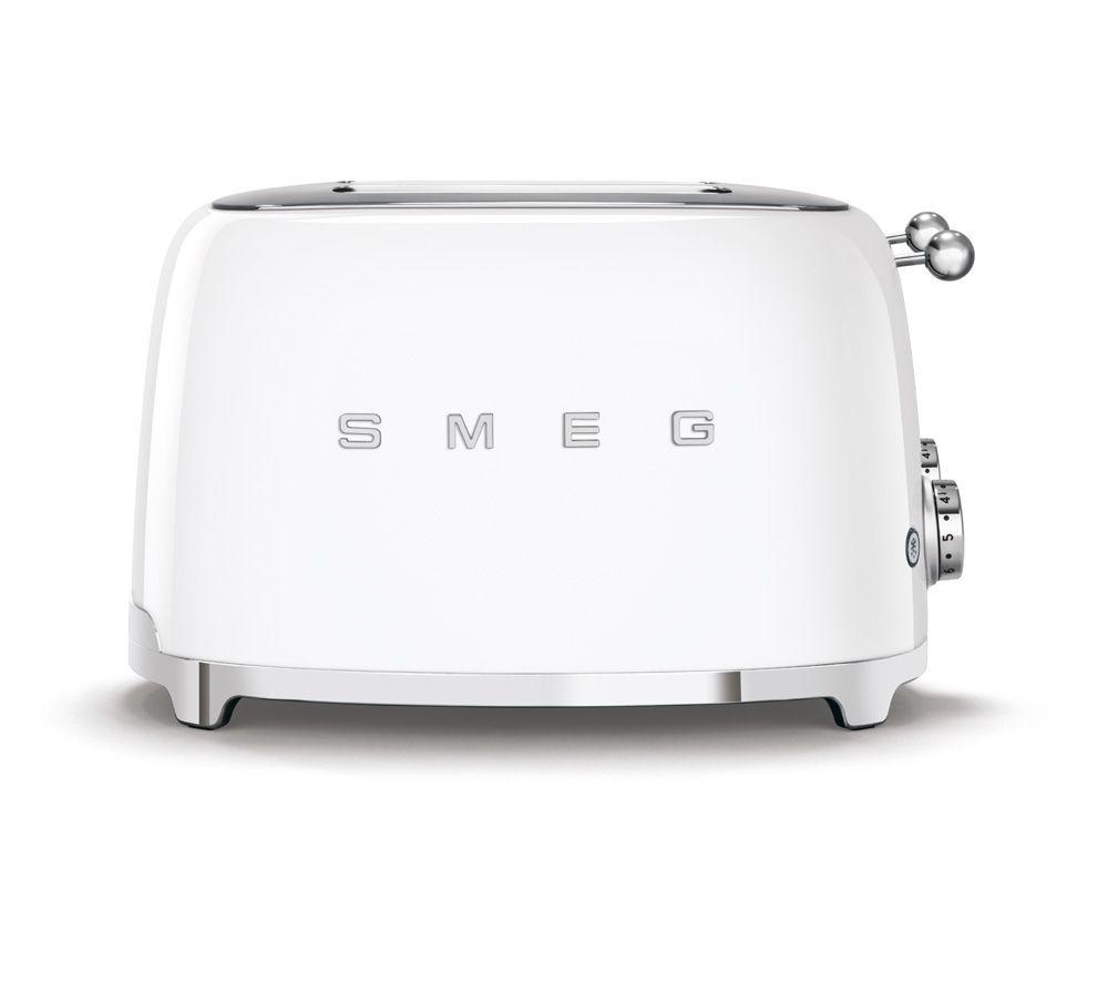 SMEG 50's Retro Style TSF03WHUK 4-Slice Toaster - White image number 6 of 6