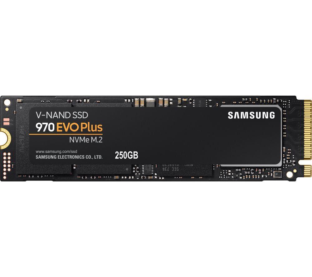 SAMSUNG 970 Evo Plus M.2 Internal SSD - 250 GB, Black