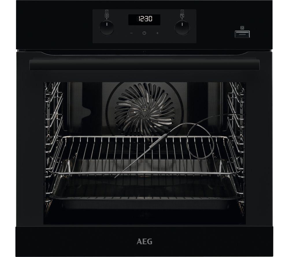 AEG SteamBake BES356010B Electric Steam Oven - Black, Black