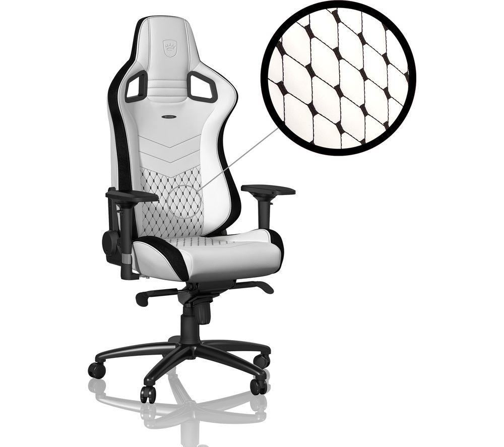 NOBLE CHAIRS Epic Gaming Chair - White & Black