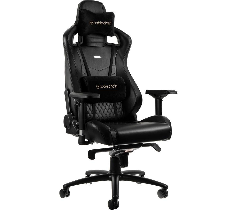 NOBLE CHAIRS EPIC Real Leather Gaming Chair ? Black