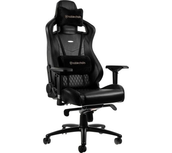 NOBLECHAIRS EPIC Real Leather Gaming Chair – Black image number 0