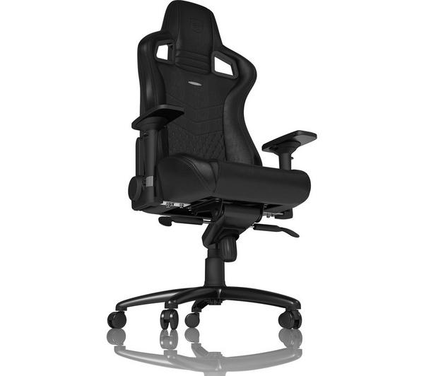 NOBLECHAIRS EPIC Real Leather Gaming Chair – Black image number 1
