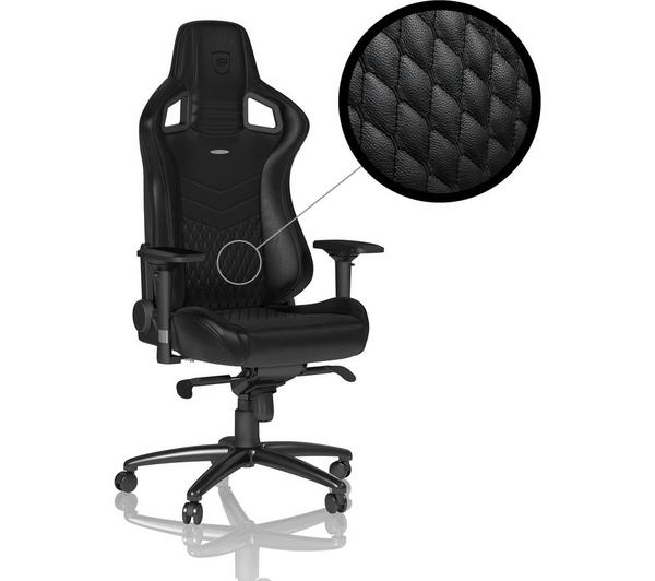 NOBLECHAIRS EPIC Real Leather Gaming Chair – Black image number 3