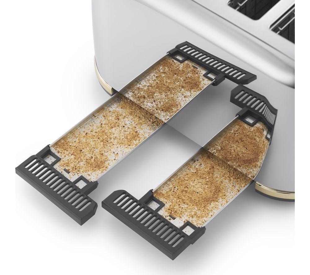BREVILLE Mostra VTT929 4-Slice Toaster - Silver & Gold image number 3 of 4