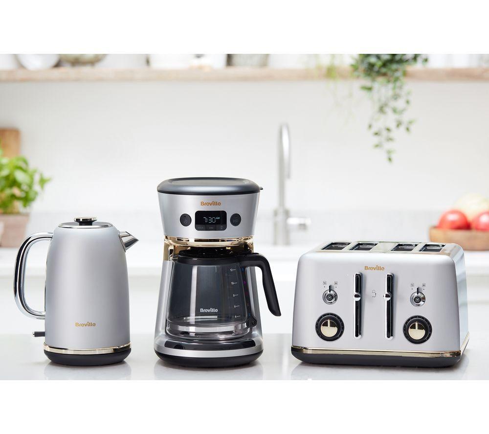 BREVILLE Mostra VTT929 4-Slice Toaster - Silver & Gold image number 4 of 4