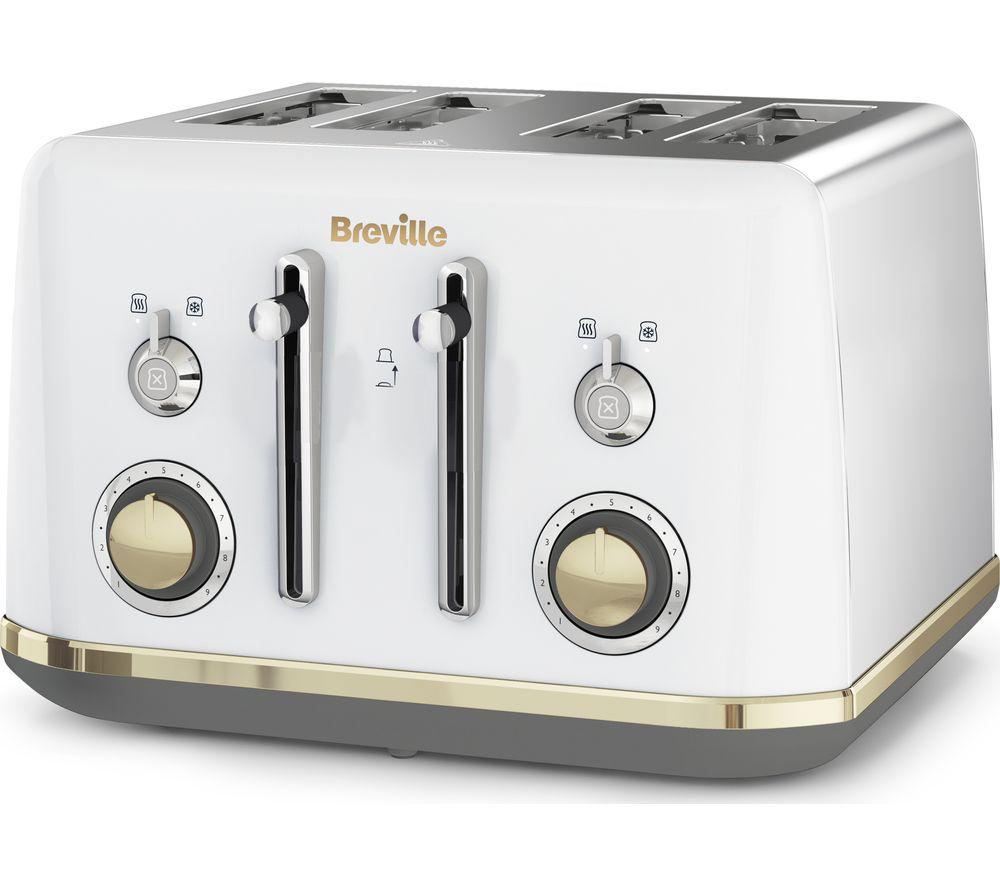 BREVILLE Mostra VTT937 4-Slice Toaster - White, White