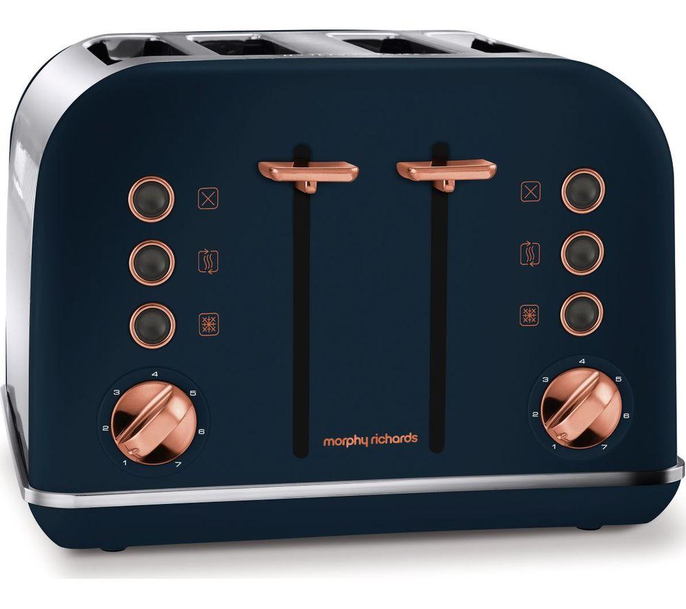 MORPHY RICHARDS Accents 242039 4-Slice Toaster - Midnight Blue & Rose Gold