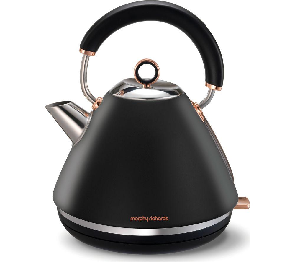 MORPHY RICHARDS Accents 102104 Traditional Kettle - Black & Rose Gold