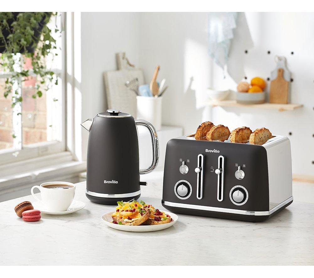 BREVILLE Mostra VTR047 4-Slice Toaster - Black & Chrome image number 3 of 4