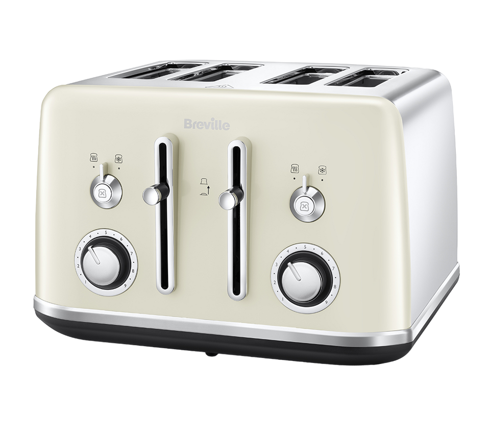 BREVILLE Mostra VTT930 4-Slice Toaster - Cream