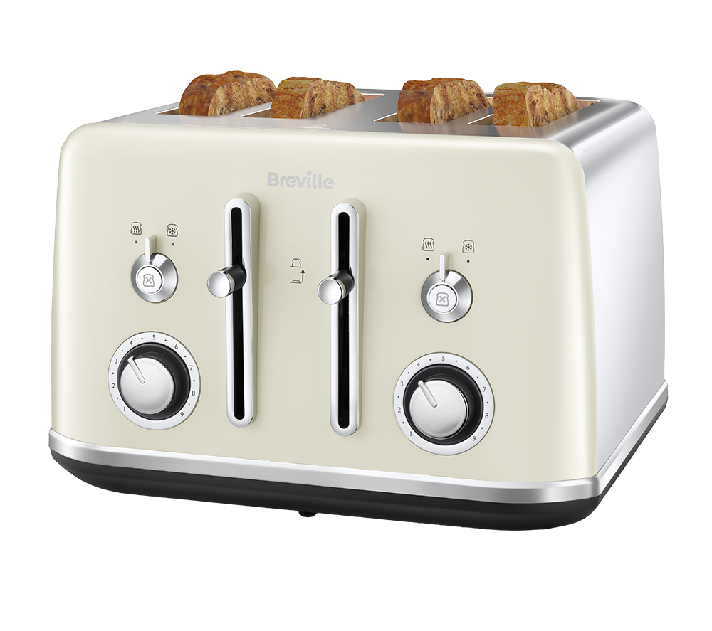 BREVILLE Mostra VTT930 4-Slice Toaster - Cream image number 5 of 5