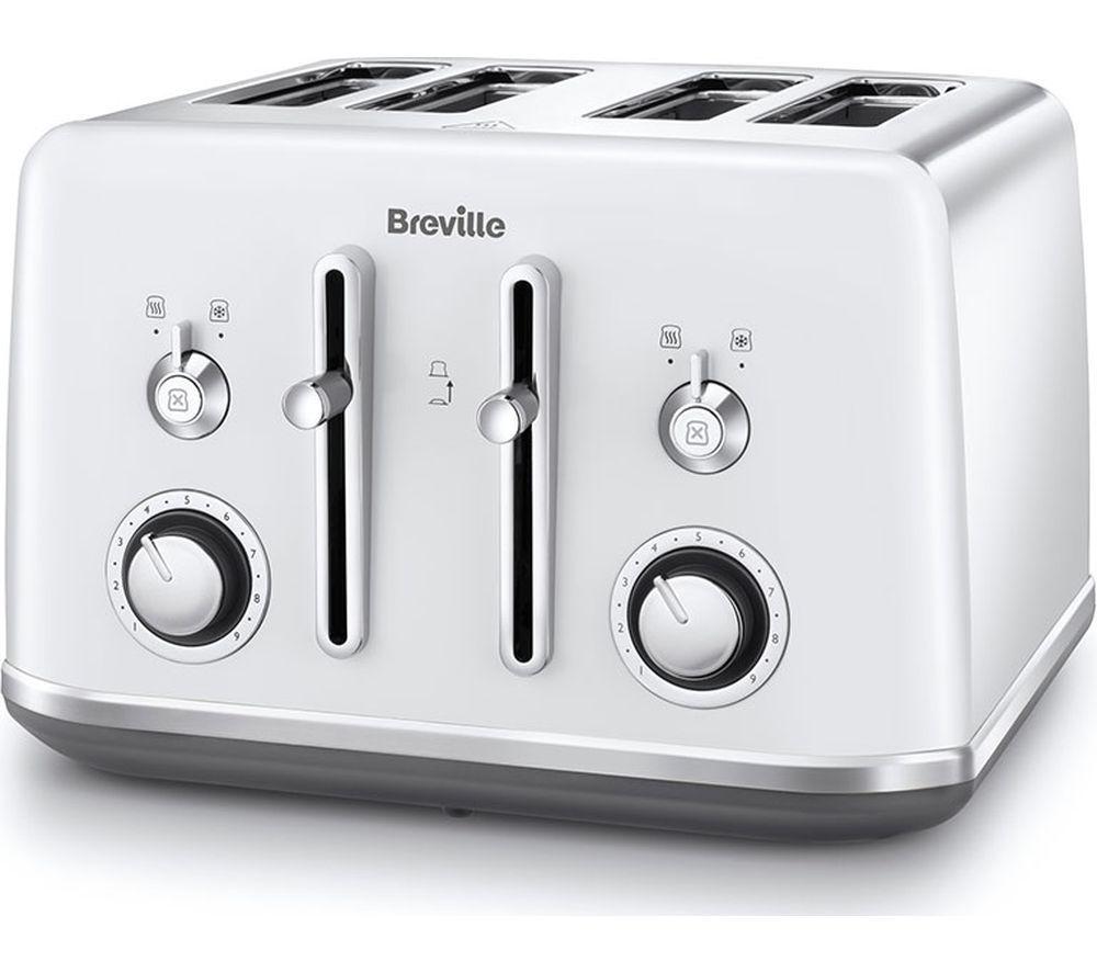 BREVILLE Mostra VTR048 4-Slice Toaster - White & Chrome