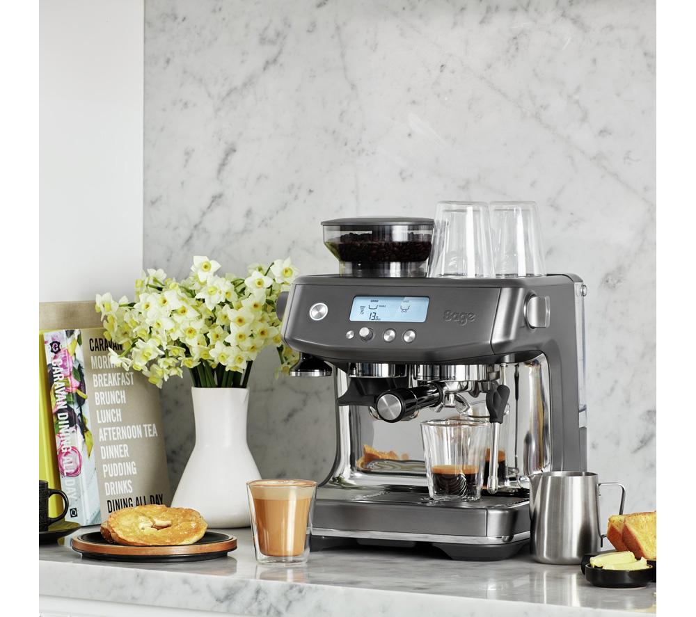 SAGE the Barista Pro SES878 Bean to Cup Coffee Machine - Black Stainless Steel image number 4 of 9