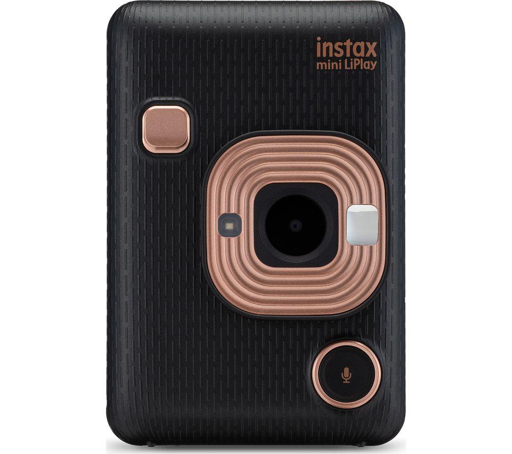 instax 16631801 mini LiPlay, Elegant Black & Rainbow Mini Film, 10 Shot Pack