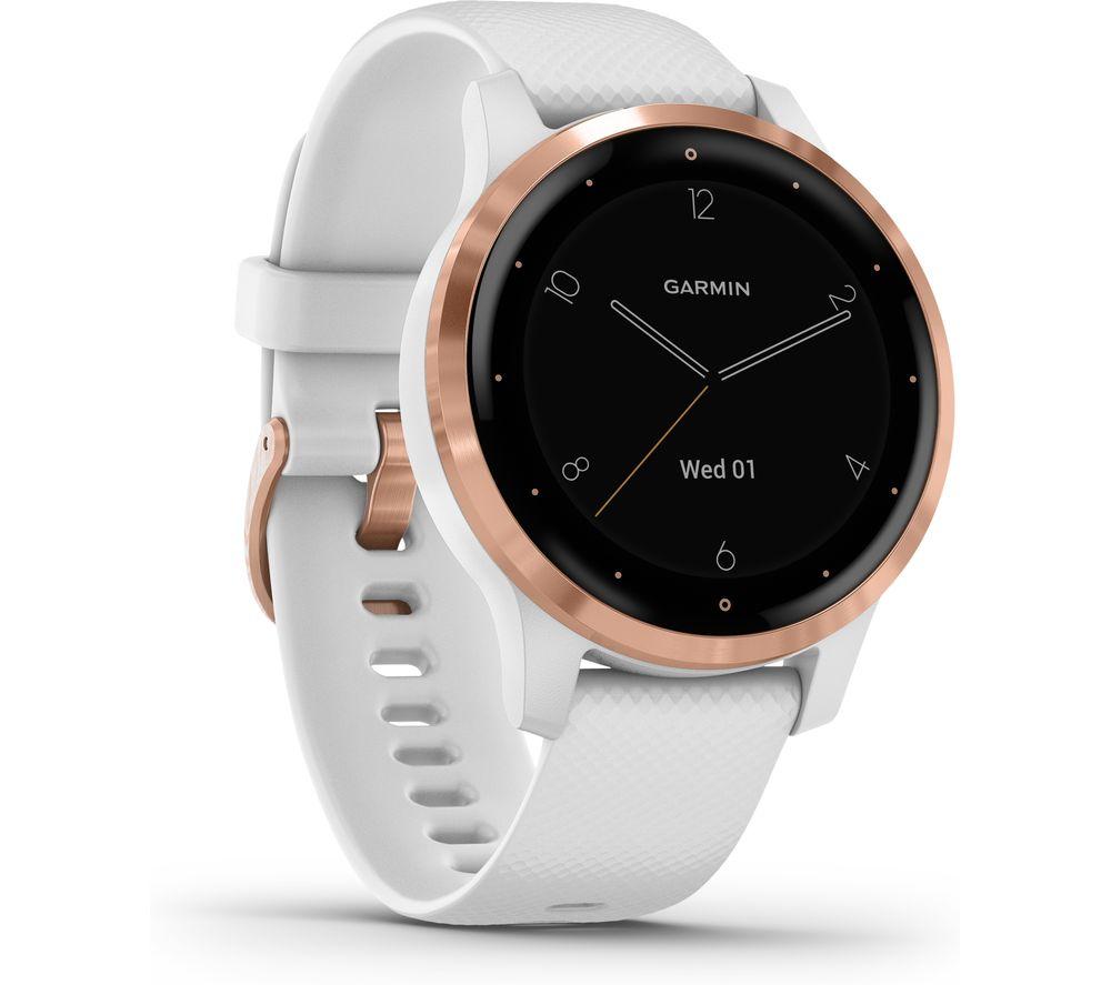 Buy GARMIN Vivoactive 4S - White \u0026 Rose Gold, Small | Currys
