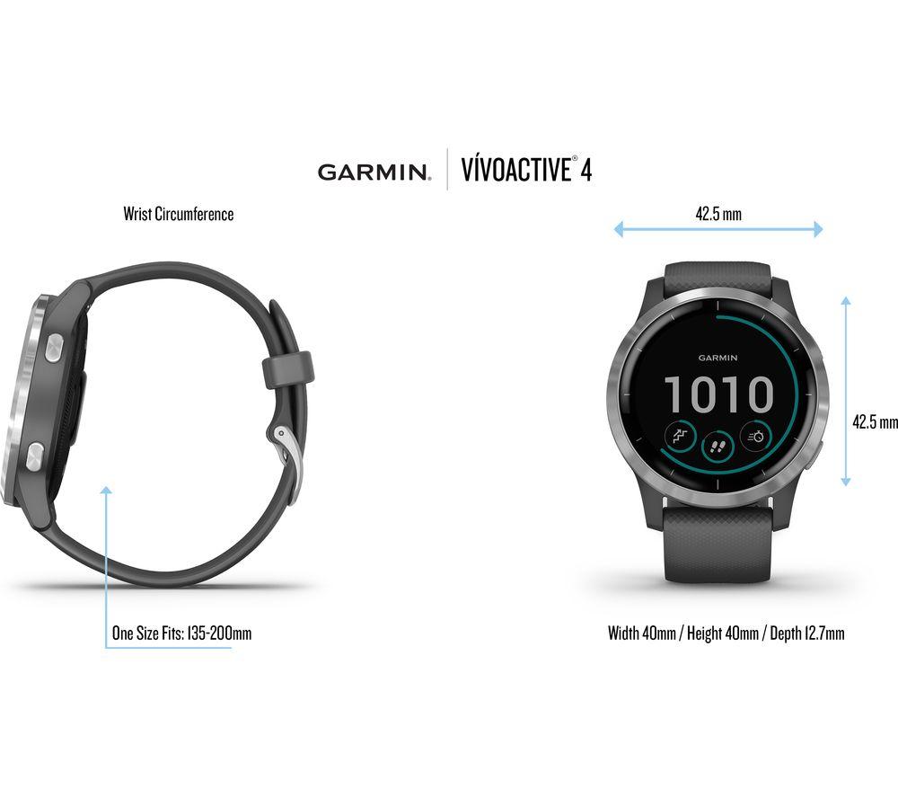 Garmin vivoactive 4 discount size