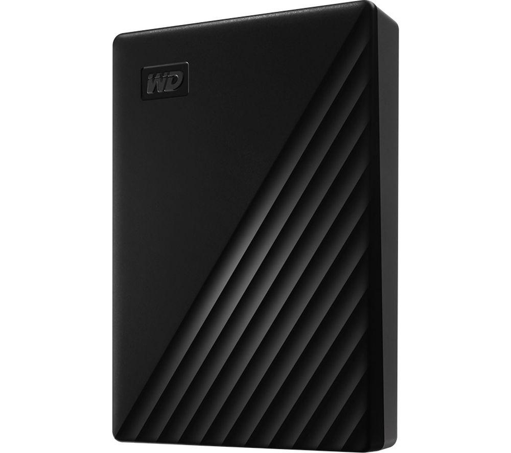 WD My Passport Portable Hard Drive - 4 TB, Black, Black