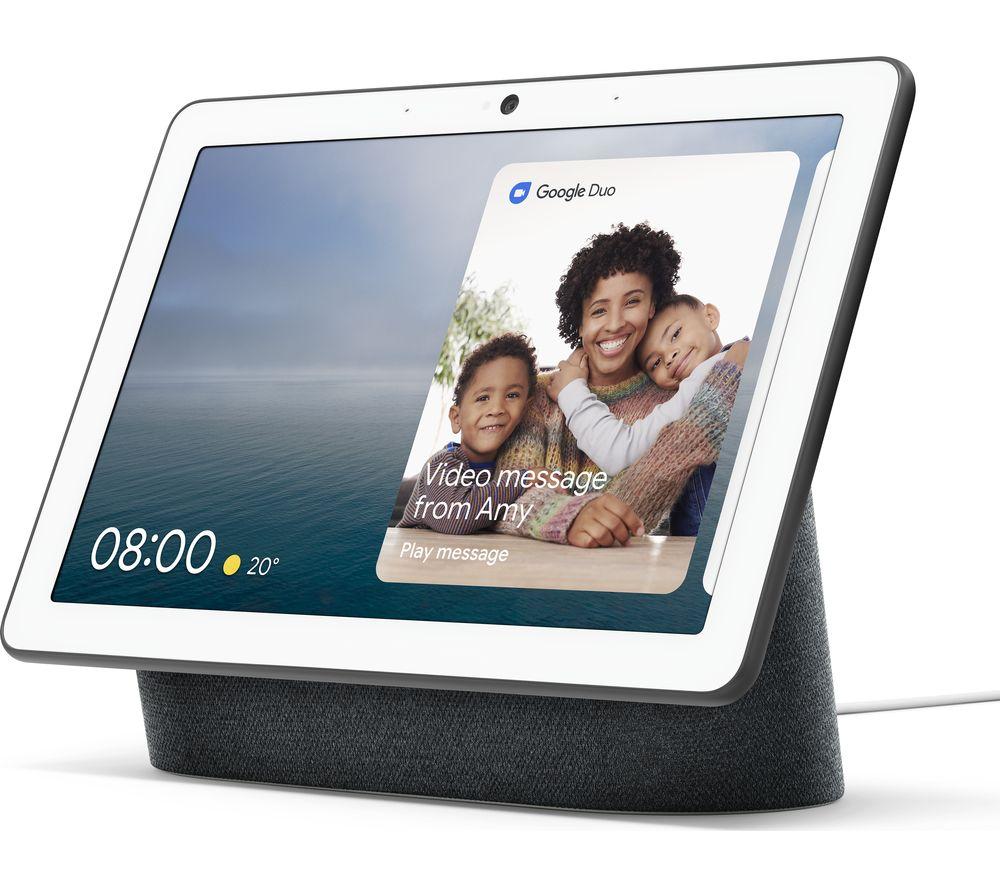 GOOGLE Nest Hub Max with Google Assistant - Charcoal, Black,Silver/Grey