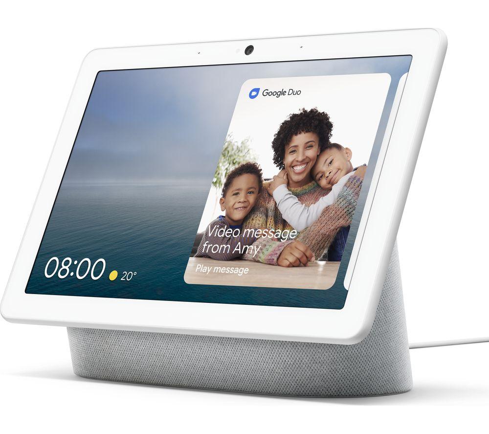 GOOGLE Nest Hub Max - Chalk, Silver/Grey