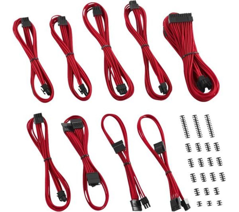 Image of Cablemod Classic ModMesh C-Series Corsair AXi HXi RM Cable Kit - Red