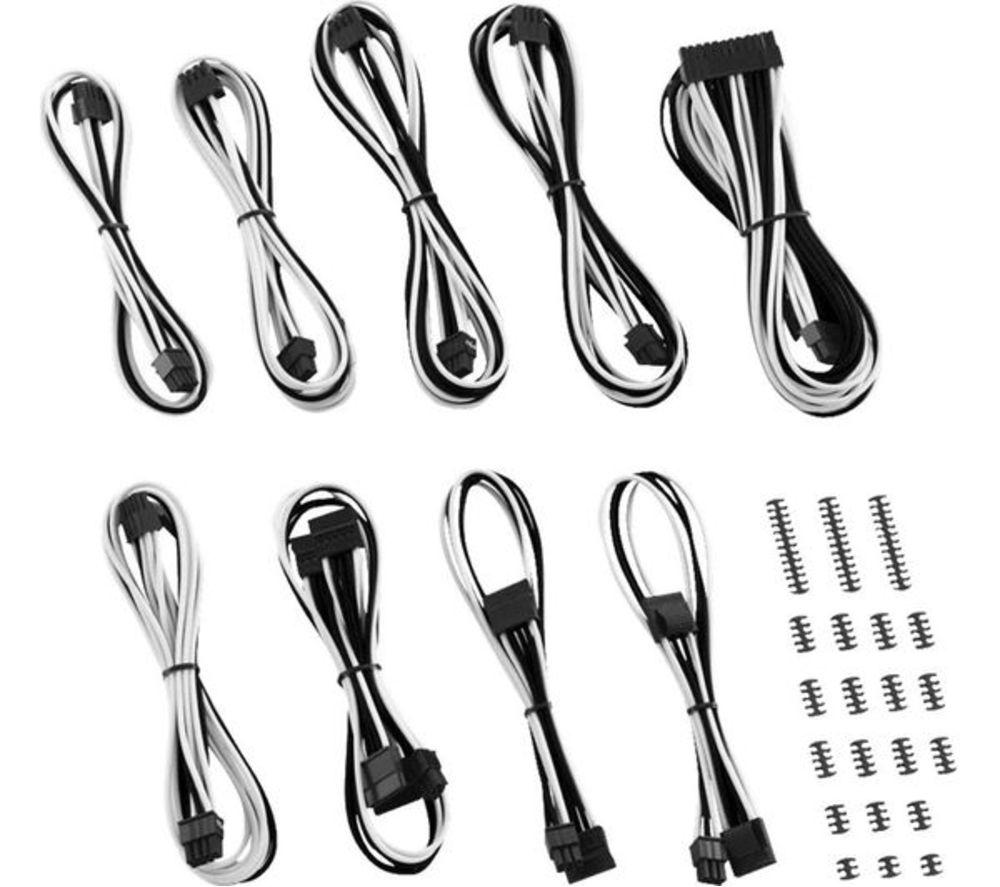 Image of Cablemod Classic ModMesh C-Series Corsair AXi HXi RM Cable Kit - Black & White
