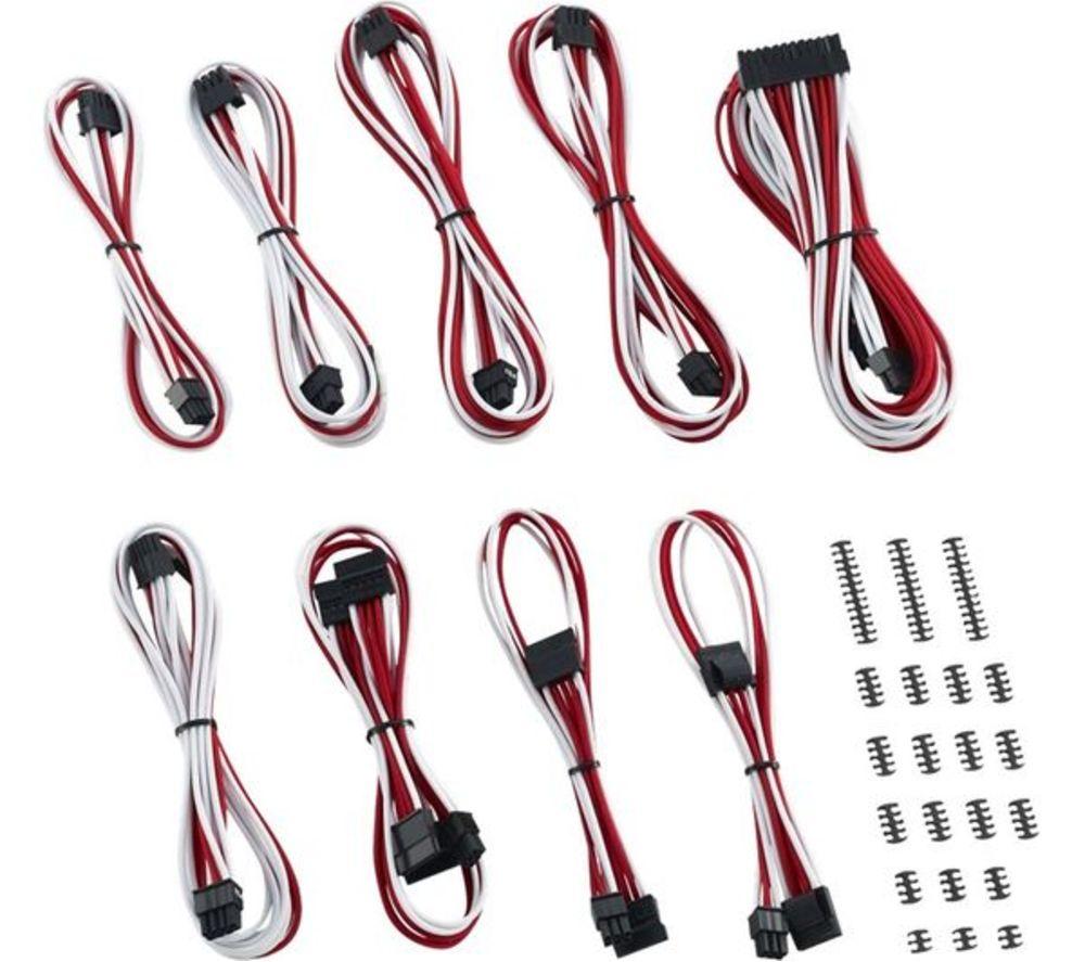 Image of Cablemod Classic ModMesh C-Series Corsair AXi HXi RM Cable Kit - Red & White