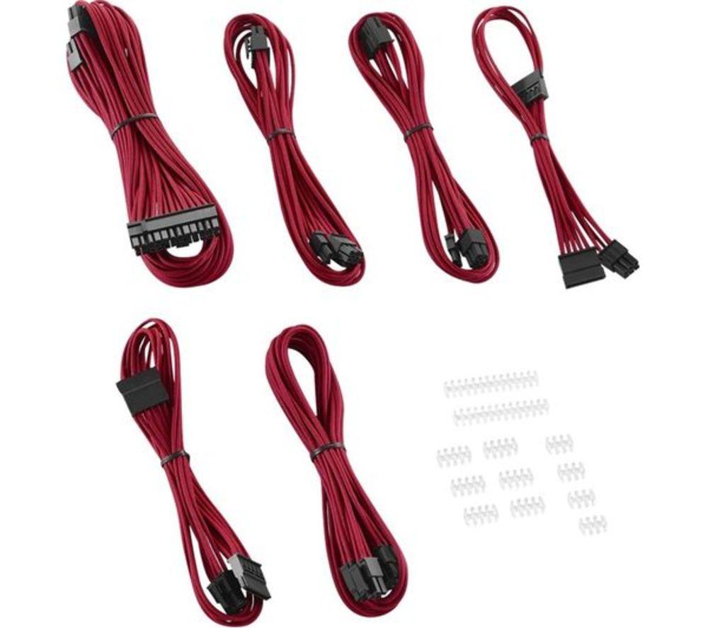 Image of Cablemod C-Series AXi HXi TX & RM ModFlex Essentials Cable Kit - Red