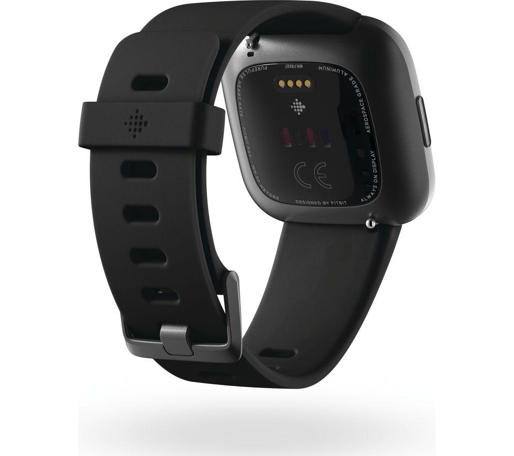 Buy FITBIT Versa 2 with Amazon Alexa - Black \u0026 Aluminium | Currys