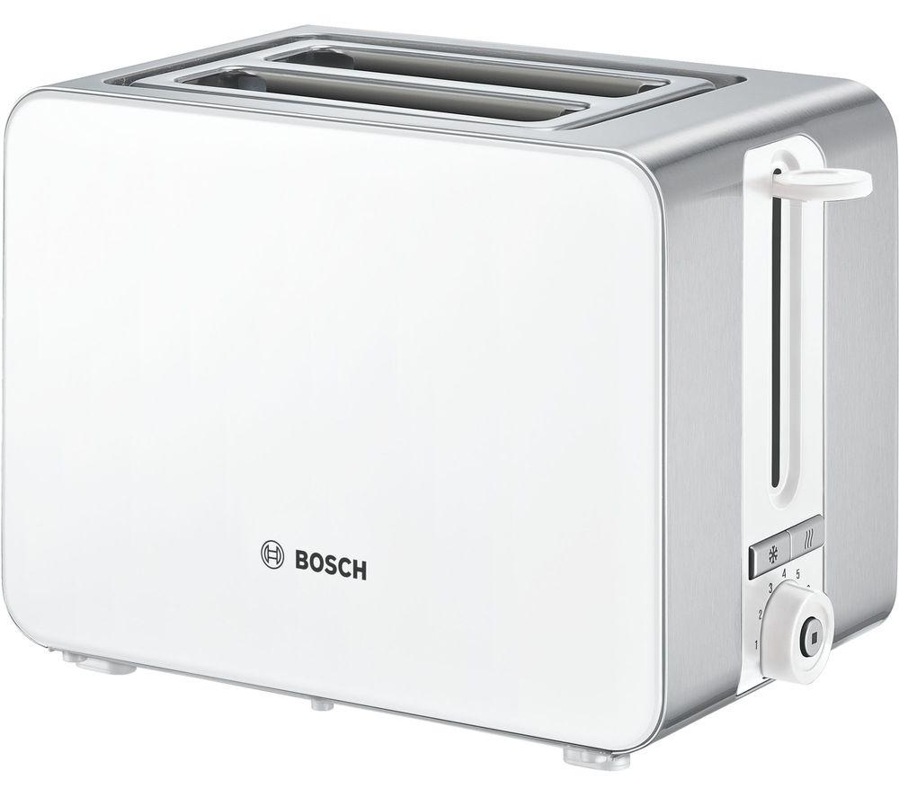 BOSCH Sky TAT7201GB 2-Slice Toaster - White, White