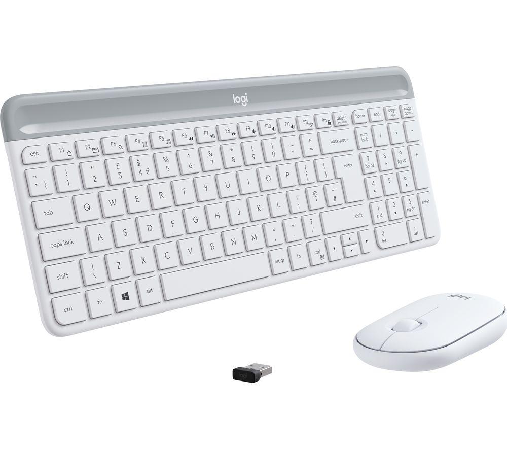 LOGITECH MK470 Wireless Keyboard and Mouse Set - Off-White