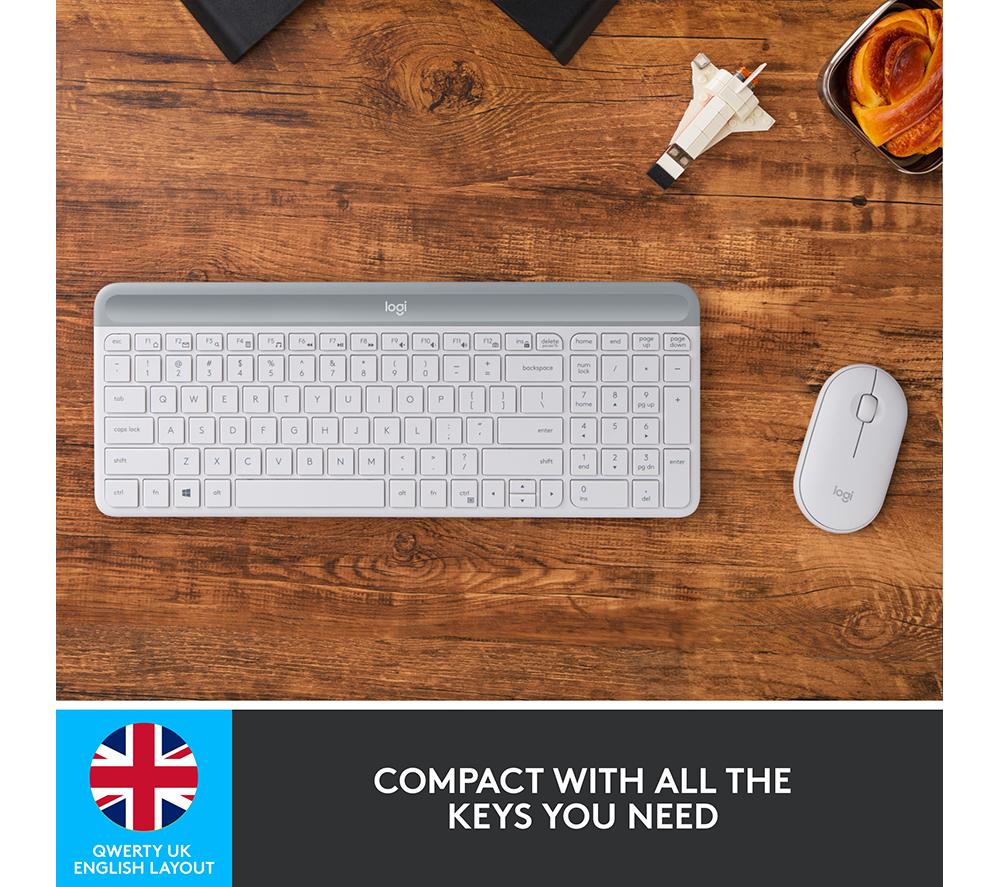 White wireless deals keyboard and mouse