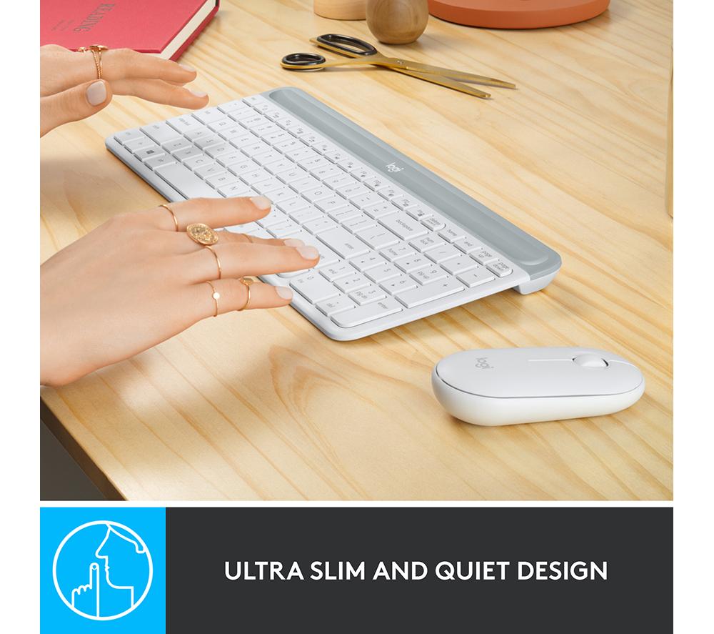 LOGITECH MK470 Wireless Keyboard and Mouse Set - Off-White image number 3 of 10