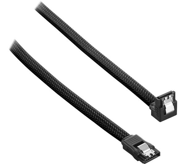 CABLEMOD ModMesh 30 cm Right Angle SATA 3 Cable - Black image number 0