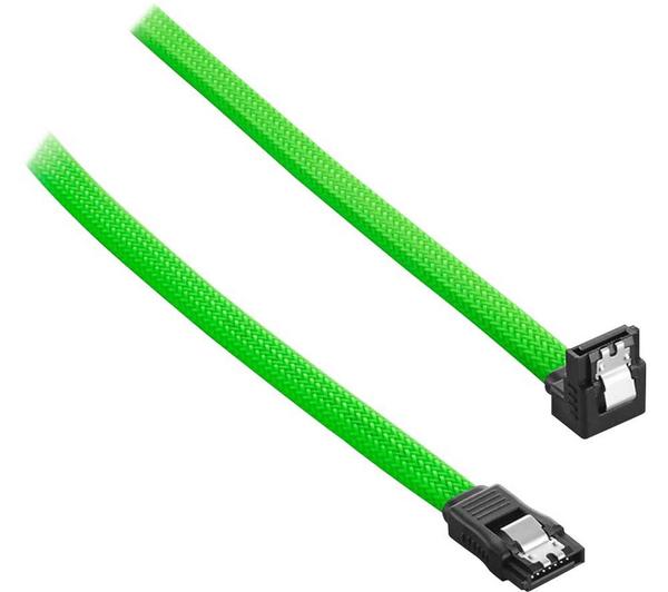 CABLEMOD ModMesh 30 cm Right Angle SATA 3 Cable - Light Green image number 0