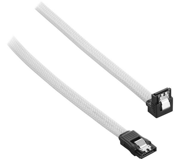 CABLEMOD ModMesh 30 cm Right Angle SATA 3 Cable - White image number 0