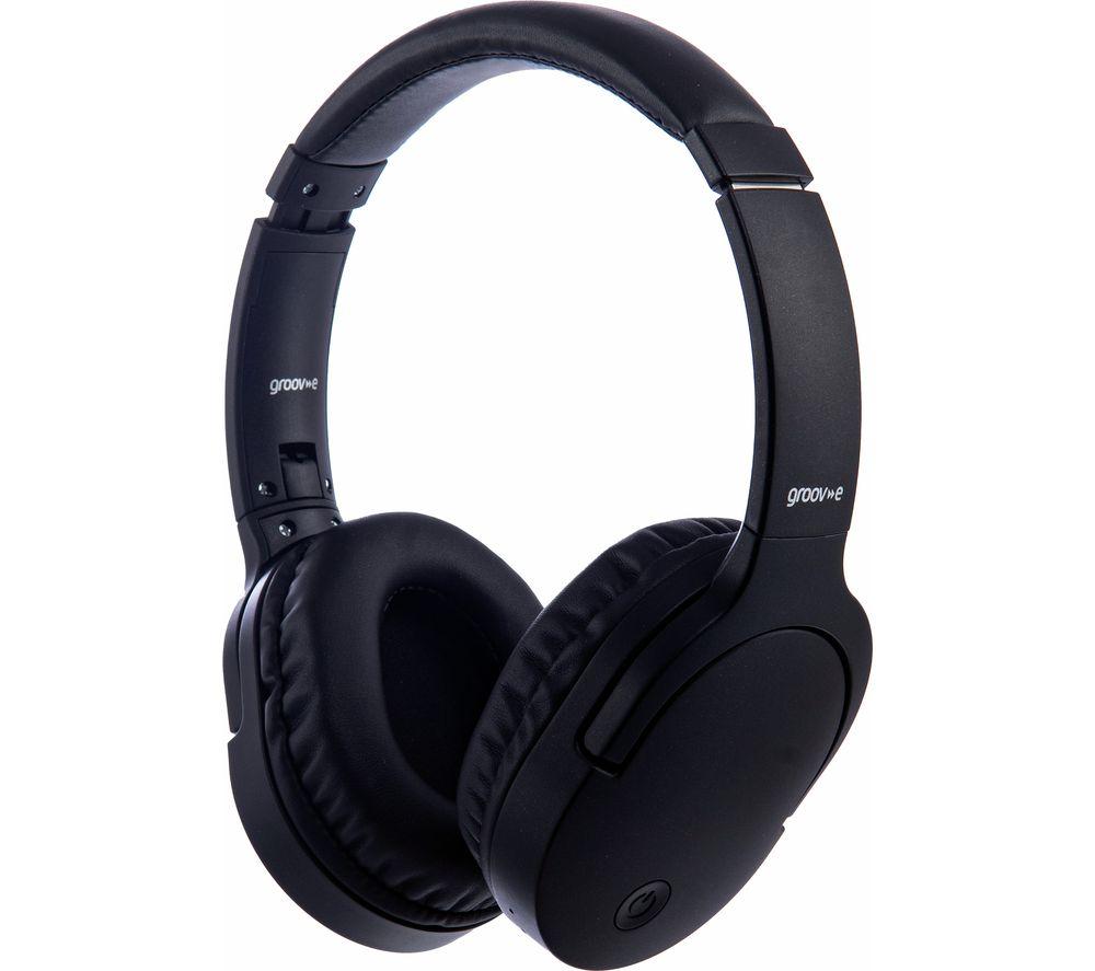 GROOV-E Ultra GV-BT750-BK Wireless Bluetooth Headphones - Black, Black