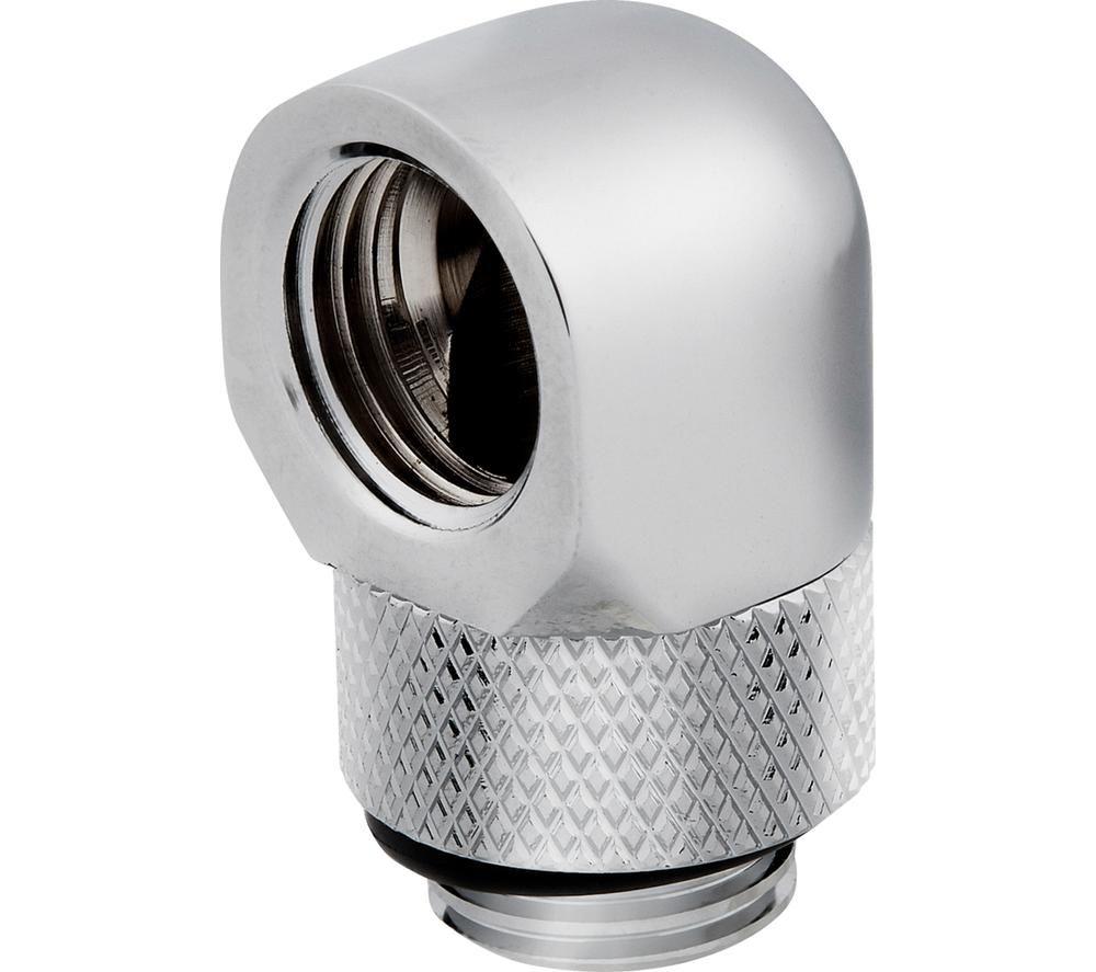 CORSAIR Hydro X Series XF 90&deg; Rotary Fitting Adapter - G1/4", Chrome, Pack of 2 image number 2 of 7