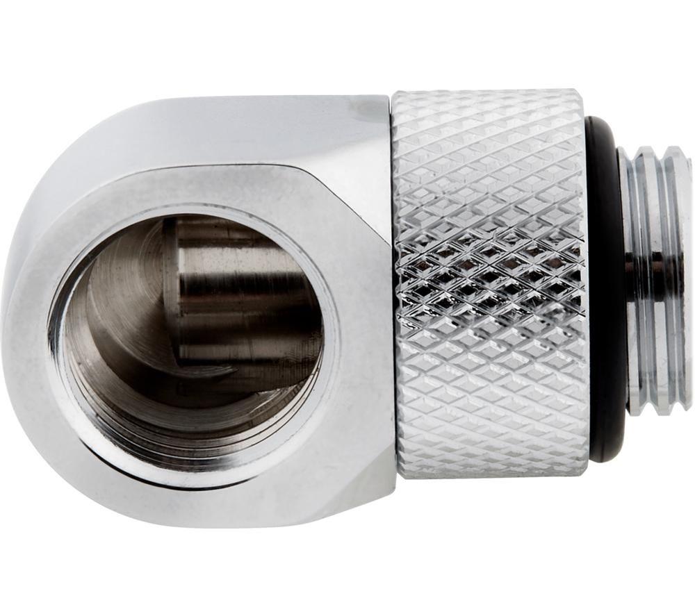 CORSAIR Hydro X Series XF 90&deg; Rotary Fitting Adapter - G1/4", Chrome, Pack of 2 image number 3 of 7